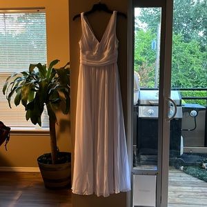 Plain white wedding dress